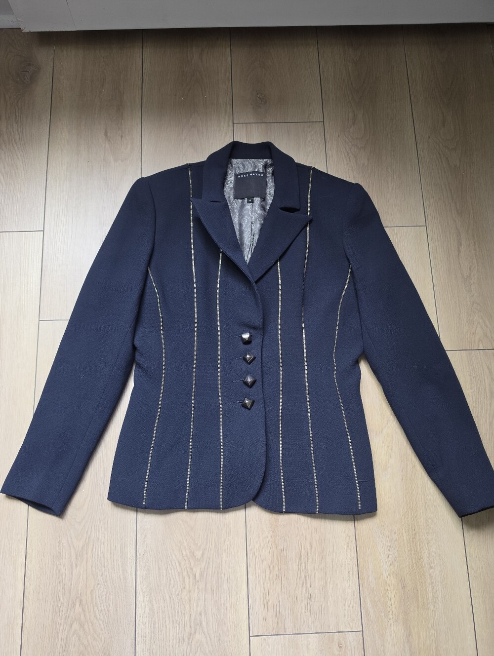 Ross Mayer vlvintage Navy Blue Tailored Women's Blazer Size 4